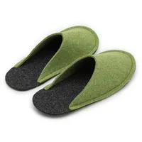 Pantoffelmann Gästepantoffel Filzsohle Filzpantoffel faltbar Pantoffel Hausschuhe Pantoffel (1 Paar) Filzpantoffeln, Gästepantoffel besonders leicht grün 44-47 EU