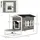 PawHut Katzenhaus mit Terrasse und Balkon 115 x 66,5 x 74,7 cm