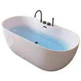 Home Deluxe Badewanne LENI mit schwarzer Armatur