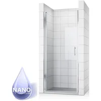 SONNI Duschtür 90 cm nischentür dusche Nano Glas Duschkabine Pendeltür dusche duschtrennwand Duschabtrennung