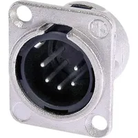 Neutrik NC5MDL1 XLR-Steckverbinder Flanschstecker, Kontakte gerade Polzahl: 5 Silber