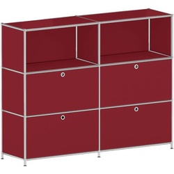 viasit Highboard »System 4« breit rot, 152.9x118.1x40.4 cm