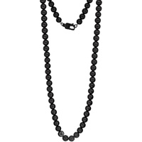 Giorgio Armani Emporio Armani Herrenkette Beads Onyx schwarz,