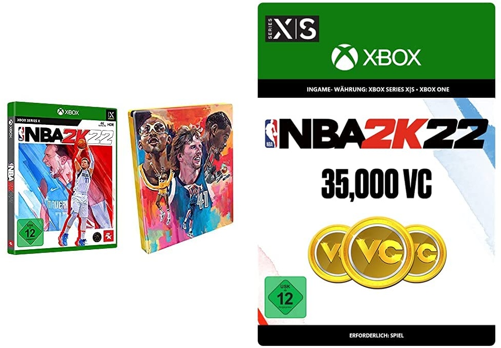 NBA 2K22 Amazon Steelbook - [Xbox Series X] + 35,000 VC [Xbox - Download Code]