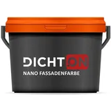 DICHTON Fassadenfarbe D.67W Nano Fassadenfarbe, Silikonharz Fassadenschutz Wandfarbe mit Abperleffekt weiß