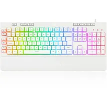 Redragon K512 Shiva White, RED-K512W-RGB, mehrfarbige RGB-Hintergrundbeleuchtung, Membrantastatur