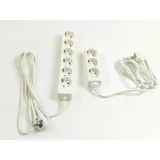 2 x Steckdosenleiste 3-Fach oder 6-Fach Mehrfachsteckdose mit Kinderschutz 2m Zuleitung Steckerleiste Steckdose Standard (3-Fach + 6-Fach)