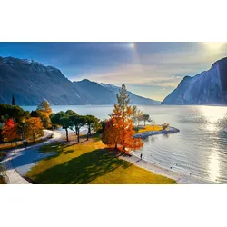 Fototapete PAPERMOON "BLICK AUF ALPENSEE", bunt, B:4,00m L:2,60m, Vlies, Tapeten