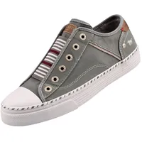 Mustang Damen Canvas Sneaker Grün/Grau, Schuhgröße:EUR 37