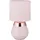 Relaxdays Nachttischlampe mit Touch, Tischlampe Wohn- - Schlafzimmer, Stoffschirm, E14, Hxd: 32x18 cm, Touchlampe, Rosa