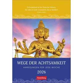 Harenberg Wege der Achtsamkeit Wochen-Kulturkalender 2026 - Anregungen für jede Woche