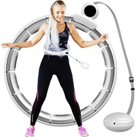 Hula Hoop Reifen Erwachsene & Anfänger,4XL 145cm Abnehmbarer Smarter Hula Hoops Reifen,Hoola Hoop mit Gewicht,drehbarer übergroßer Lazy Hula Hoop Reifen,mit Massage Abnehmen für Männer und Frauen