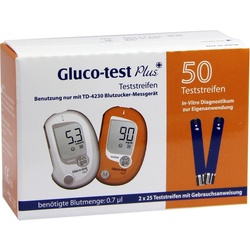 Gluco-Test Plus Blutzuckerteststreifen 50 ST