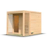 Karibu Gartensauna Saunahaus Angkor 2 Ohne Ofen inkl. gratis Saunaofen im Wert von 599,99 € - 50% Rabatt auf Dacheindeckung