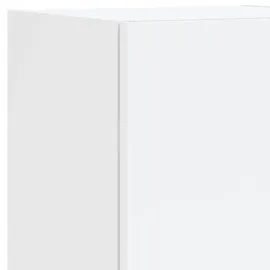 vidaXL 5-tlg. Wohnwand mit LED-Beleuchtung Weiß Holzwerkstoff