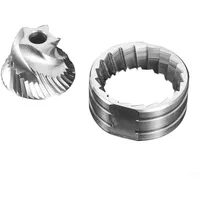 URPIZY Kaffeemühle Kegelmahlwerk 5 6 7 Kerne Edelstahl Ersatzteil Für Espressomühlen, Feinmahlgrad Einstellbar, Hitzearmes Mahlen, Verbesserte Mahlleistung, 17X38mm(5 Core)