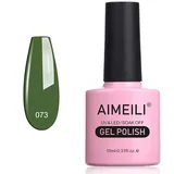 AIMEILI UV LED Gellack Gel Nagellack Dunkelgrün Gel Nail Polish - Kale (073) 10ml