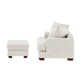 Soho Hocker Franka 75 x 42 x 62 cm Weiß
