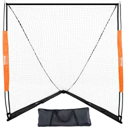 VEVOR Lacrosse-Tor, 6' x 6' Lacrosse-Netz, tragbares Lacrosse-Tor mit Tragetasche, Glasfaserstange, Hinterhof-Lacrosse-Trainingsausrüstung, einfach aufzubauendes College-Tor, perfekt für das Training