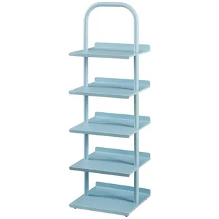 [en.casa] - Kinderschuhregal Poytya Stahl 96x30x27 cm Blau