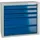 Proregal Kobra Schubladenschrank 60 x 70 x 43,5 cm Blau