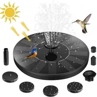 Jsdoin Solar Springbrunnen für Außen mit 6 Düsen
