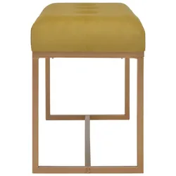 vidaXL Bank 80 cm Senfgelb Samt