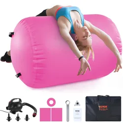 VEVOR Aufblasbare Gymnastikmatte Turnmatte 60 x 123 cm, Air Matte Fitness Matte Pumpe Tumbling Matten, Multifunktionale Tumbling-Matte Heimgebrauch / Fitnessstudio / Yoga / Cheerleading