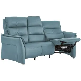 Hukla Sessel Corina Leder 202 x 112 x 103 cm Blau mit Relax-Funktion