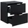 Badplaats Waschbeckenunterschrank Borneo 2 Schubladen 60 x 63 x 49 cm Matt Schwarz