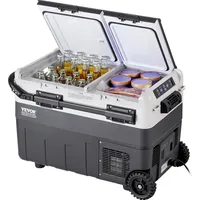Vevor Tragbarer Autokühlschrank, 12-Volt-Autokühlschrank, 50L tragbarer Dual-Zone-Gefrierschrank, einstellbare Temperatur,