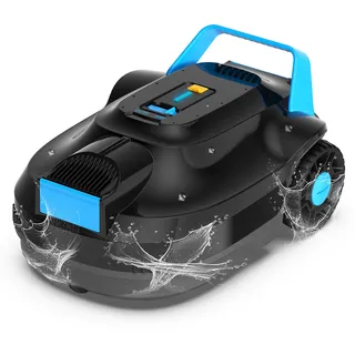 BOTLUXE Poolroboter, Kabelloser Poolsauger Akku 5000 mAh, 120 Minuten Reinigungszeit, Automatische Reinigung mit Selbsteinparkfunktion, 6057 LPH Leistungsstarker Poolsauger für Pools 80 m2, PC01