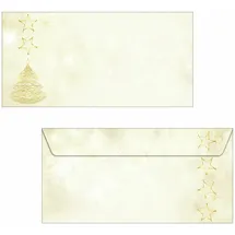 Sigel DU083 Briefumschläge Weihnachten "Graceful Christmas" DIN lang, 50 Stück, ohne Fenster
