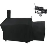 Grillabdeckung für Oklahoma Joe's Longhorn Offset Smoker, 177,8 cm, strapazierfähig, wasserdicht, UV-beständig, Offset-Raucherabdeckung für Oklahoma Joe's 13201747-50, Outdoor-Grillabdeckung