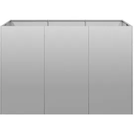 vidaXL Pflanzkübel 120 x 80 x 80 cm Silber