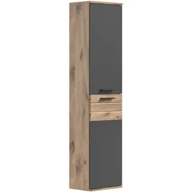 xonox.home Mason Hochschrank 37 x 152 cm Basalt Grau Kunststoff