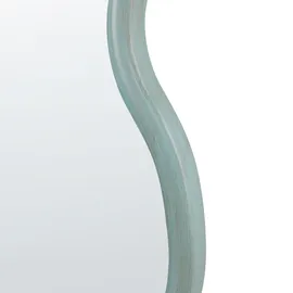 Beliani Wandspiegel Ronnet 60 cm 90 cm Paulowniaholz Hellblau