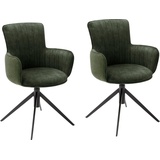 MCA Furniture Esszimmerstuhl »Denia«, (Set), 2 St., 2-er Set, Stuhl 360°drehbar mit Nivellierung, belastbar bis 120 kg, grün