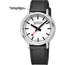 Mondaine MST.4101B.LBV.2SE Herrenuhr Stop2go 41mm 3ATM