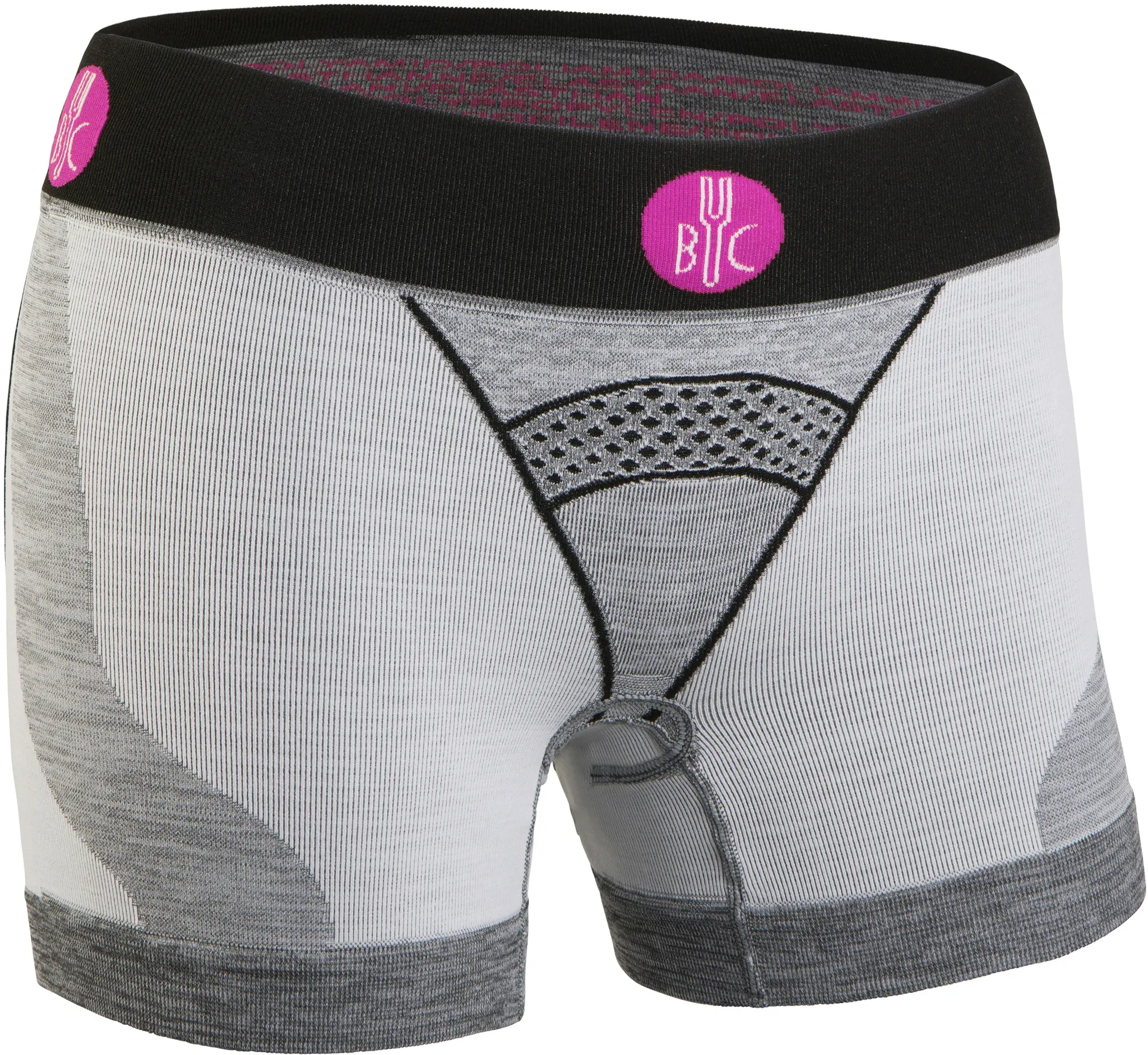 FOR.BICY FOR.BICY Lady Downtown Boxer with Pad - Light Grey Melange/Black  XS