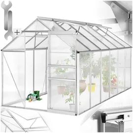 Tectake Gewächshaus Alu HKP 4 mm 6,93 m2