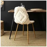 Ethnical Life Esszimmerstuhl "Faro" in Creme - (H)86 x (T)50 cm
