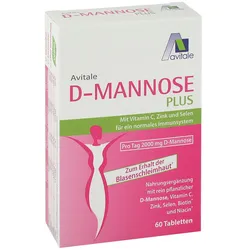D-Mannose Plus 2000 mg Tabletten mit Vitamine und Mineralstoffe