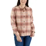 CARHARTT Midweight Flannel L/S 105574" - Braun/Beige (Q39) - L