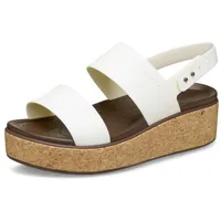 Crocs Brooklyn Cork Low Wedge Sandalen, Chalk, 42/43 EU