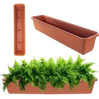 Kadax Blumenkasten, Balkontopf aus Kunststoff, witterungsbeständiger Pflanzkasten, Blumentopf, Gelän