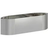 vidaXL Garten-Hochbeet verzinkter Stahl rechteckig 140 x 40 x 40 cm Silber 