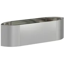 vidaXL Garten-Hochbeet verzinkter Stahl rechteckig 140 x 40 x 40 cm Silber 