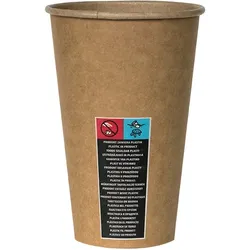 Einweg Kaffeebecher 250ml Braun