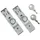 Parat Ersatzschloss Metall 90 x 20 x 20 mm grau